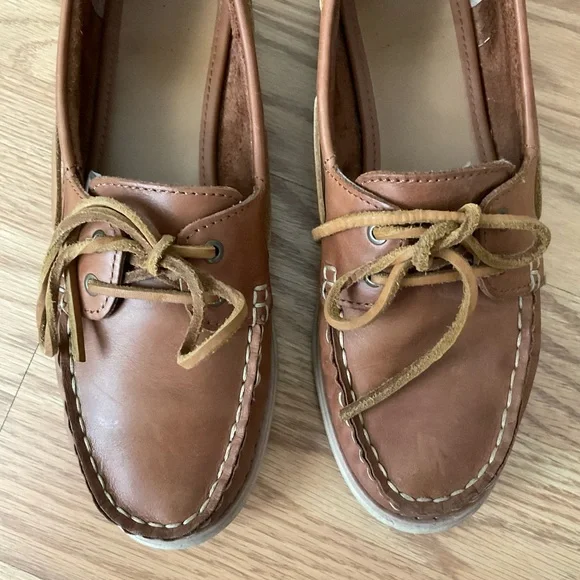 G.H. Bass & Co. Anchor Leather Boater Size 7.5 Original Box - Picture 3 of 11